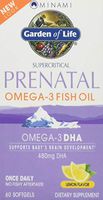 Garden of Life Prenatal DHA Omega 3 Fish Oil - Minami Natural Prenatal, 60 Softgels