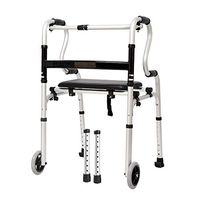 HL Walking Aids for The Elderly, Walking Aids for The Elderly Four-Legged Walking Stick Wheel Seat Walking Aid Rehabilitation Equipment (Color : with Wheels)
