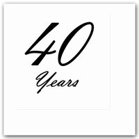 40 Years Classy Black Luncheon Napkin (16 CT) by Partypro