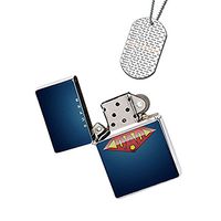 New Vibe Silver Flip Top Lighter - Love My Super Dad