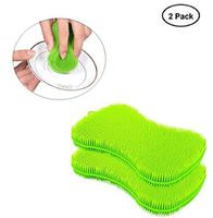 Silicone Dish Sponge, Cleaning Sponges,Dish Washing Brush-Free Dishwashing Better Sponges-Household Cleaning Sponges-Dish Washing Brush -Smart Kitchen Sponge(2pcs)