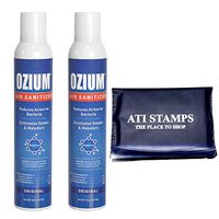 Ozium Air Sanitizer Spray - Glycolized Air Freshener Eliminates Smoke, Malodors and Reduces Airborne Bacteria, 8oz Spray Air Freshener, Original Scent (2 Pack) Pocket Tissues Included