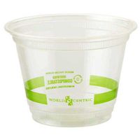 World Centric Ingeo Compostable Clear Squat Cold Cup, 9 Ounce - 1000 per case.