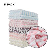 YOCADA Microfiber Cleaning Cloth Towels for Dish Bowl Glass Cup Bottle Pan Pot Kettle Table Floor Sink Window Computer Car Kitchen Bathroom Household Cleaning 10 Pack