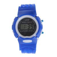 NXDA Boys Girls Students Time Sport Electronic Digital LCD Wrist Sport Watch (Blue)
