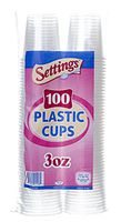 [2500 Cups] Settings 3 Oz Clear Plastic Disposable Reusable Cups For Drinking, Bathroom, Rinsing, Tests, Medication, Party, Home, Office, Water, Juice, (25 Packs - 1 Case)