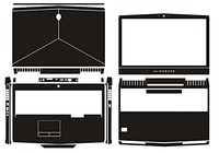 Special Laptop Black Carbon fiber Vinyl Skin Stickers Cover Guard for New Alienware 17 R5 AW17R5 17.3" 2018 release without tobii Eye Tracker version