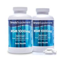 MSM Tablets 1000mg | Super High Strength Formula | 360 Tablets = 6 Month Supply | Wheat-Free, Fish-Free | Suitable for Vegetarians