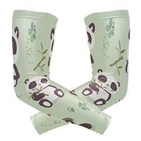 LEVEIS Panda Bamboo Arm Sleeves UV Protection for Men Women Sunblock Protective Gloves Running Golf Cycling Driving Long Arm Cover 1 Pair