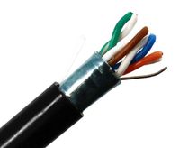 CAT5E Ethernet Cable, Indoor/Outdoor Shielded, Solid Copper 24 AWG