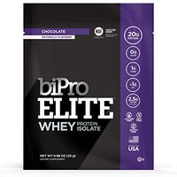 Bipro Elite 100% Whey Isolate Protein Powder, Chocolate, to-go Box (12 Single-Serve Packets)