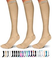 SB SOX 3-Pair Compression Socks (15-20mmHg) for Men & Women – Great Quality Comfortable Socks, Easy to Put On – Best Socks for Daily/Any Use, Running, Nurse, Travel (02 – Solid Nude, XX-Large)