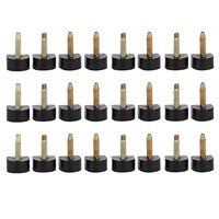 Pasamer 24pcs/Set High Heel Tips Replacesment Tap Caps, Anti-Slip, Shoes Dowels Repair (11x11mm)