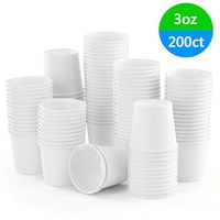 Eupako 3 oz White Paper Cups Small Disposable Sample Cups 200 Count