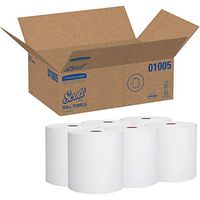 Scott Essential High Capacity Hard Roll Paper Towels (01005), White, 1000' / Roll, 6 Paper Towel Rolls / Convenience Case