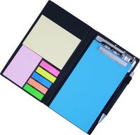 COI memo Blue neon Note pad/memo Note Book with Sticky Notes & Clip Holder in Diary Style with Free Pen