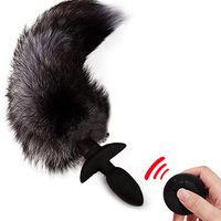 lipiny Amal Plug for Beginners Wireless Remote Control Vibration Swing Fox Tail Análes Plùg Rechargeable Anus Six
