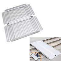 LXT PANDA Medical Single Fold Portable Wheelchair Scooter Ramp with Carry Handle, Aluminum Fold Portable Wheelchair Ramp Mobility Handicap Suitcase for Home Steps Stairs.