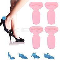 Heel Insoles Set of 2, Back Heel Pads, Heel Grips Liners Cushions, Soft Shoes Inserts, Anti Slip Ball of Foot Protectors, for Blister Prevention Rubbing Feet Care Pain Relief Shoe Fit Comfort (pink)