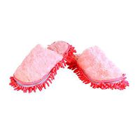 Microfiber Dust Mop Slipper Soft Removable Washable Floor Dusting Slipper Indoor House Cleaning Supplies - Pink