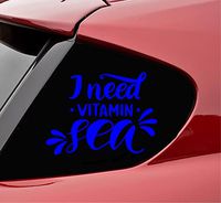 Slap-Art I Need Vitamin sea Vinyl Decal Sticker (Blue)