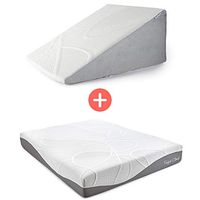 Perfect Cloud 7-Inch Tall Wedge Memory Foam Pillow and Ultraplush 10-Inch Memory Foam Mattress Bundle (Queen)
