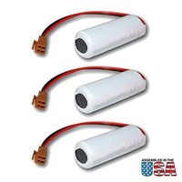 Three Exell EBPLC-LTC-3PN-S2WC 3V PLC Lithium Computer Backup Batteries, Replaces Fanuc A98L0031001, Interstate A55DELTA, Interstate LIT5110, Leblonde CR17450E-R, Leblonde CR17450E-RL