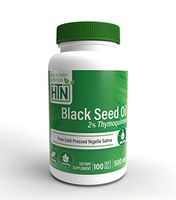 Black Seed Oil 500mg 2% Thymoquinone (10mg TQ per Serving) 100 Count – 100% Pure Cold-Pressed - Soy-Free & Non-GMO by Health Thru Nutrition