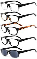 Eyekepper Design Reading Glasses-5 Pack Include Reading Sunglasses for Women Men Reading Under The Sun,+2.00 Reader Eyeglasses