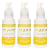 Real Simple Clean Travel Size Wrinkle Release, Static Cling Remover, Pillow & Fabric Freshener, Out the Door No-Iron Quick Fix, USDA Certified Biobased & Biodegradable (3 oz ea,Fresh Citrus, 3pk)