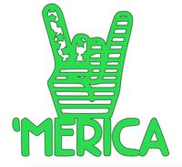 Home Grown Claremore Merica Rocks Vinyl Sticker Decal | 5.5" Width X 5.5" Height | Green HGC0754