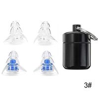 KeyZone 2 Pairs Noise Cancelling Earplugs With Carrying Case Hearing Protection Ear plugs For Sleeping Study Concert Motor Sports Blue+Clear