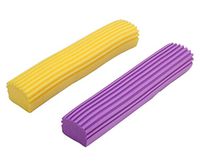 PANDA SUPERSTORE Set of 2 Fold Collodion Mop Replacement Heads, Yellow & Purple