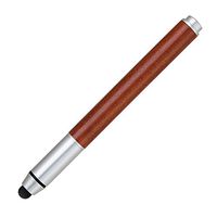 Stylus & Capped Ballpoint Pen - Wood Barrel
