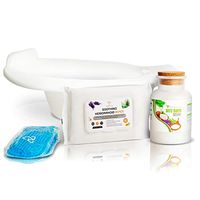 Hemorrhoid Symptom Relief Bundle Kit – Includes Sitz Bath, Epsom Salts, Perineal Ice Pack and Perineal Wipes for Piles Symptoms – Perfect for Postpartum Care and Hemorrhoid Sufferers