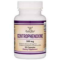 Double Wood Centrophenoxine Capsules 300mg, 50 Count, Third Party Tested Aging Brain Support Supplement (Made in The USA) Nootropic for Memory and Focus