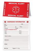 Medical Condition and Emergency Contact ID Wallet Card Folding, Medical Alert Card (10 Pack)