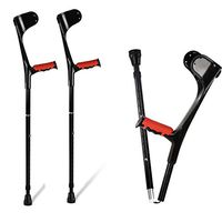 Qucasyl Lightweight Forearm Crutches Foldable Heavy Duty Ergonomic Gold Arm Crutches Forearm with Hand Grips for Adults Height Adjustable,2pcs