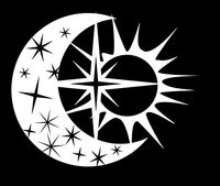 Makarios LLC Moon Sun Star Cars Trucks Vans Walls Laptop MKR| White |5.5 x 4.5|MKR380