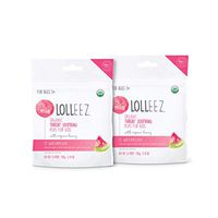 Lolleez Organic Throat Soothing Pops for Kids with Organic Honey - 2pk Watermelon