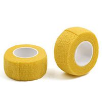 uxcell 2 Pcs Yellow 1 inches Width Non-Woven Self Adhesive Tape Finger Elbow Wrist Ankle Protector Wrap Roll
