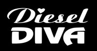 Diesel Diva Vinyl Sticker Decal | Cars Trucks Walls Laptop | 5.5 Inch Width X 2.59 Inch Height | White HGC0143