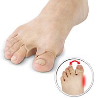 LDXRZ Thumb Valgus Corrector, Toe Spacers Separators, Bunion Pads, Relieve Overlapping Toes Pain, Elastic Force,Can Wear Shoes 1 Pair OneSize