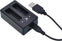 Xit XTCHGPDUAL4 Dual Camera Battery Charger for GoPro Hero 4 Batteries (Black)