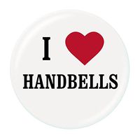 I Love Handbells Button Pack of 4