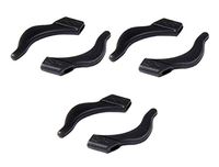 [Black] 3 Pairs Glasses Anti-Slip Holder Soft Ear Hooks for Glasses