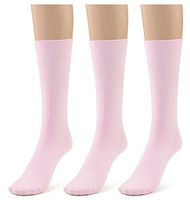 Silky Toes Women's Diabetic 3Pk Premium Soft Non-Binding Cotton Dress Socks (Queen (13-15), Pink - 3 Pairs)