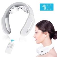 Piroir Portable Neck Massager with Heat Pulse 4D Cordless Intelligent Trigger Point Deep Tissue Massage Birthday Gifts for Mom Wife Women Men Dad