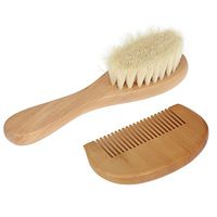 New Baby Hair Brush Comb Set Wooden Handle Newborn Baby Hairbrush Infant Comb Soft Wool Hair Scalp Massage