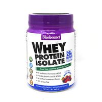 Bluebonnet Nutrition Whey Protein Isolate Powder, Whey From Grass Fed Cows, 26g of Protein, No Sugar Added, Non GMO, Gluten Free, Soy free, kosher Dairy, 1 Lb, 14 Servings, Mixed Berry Flavor